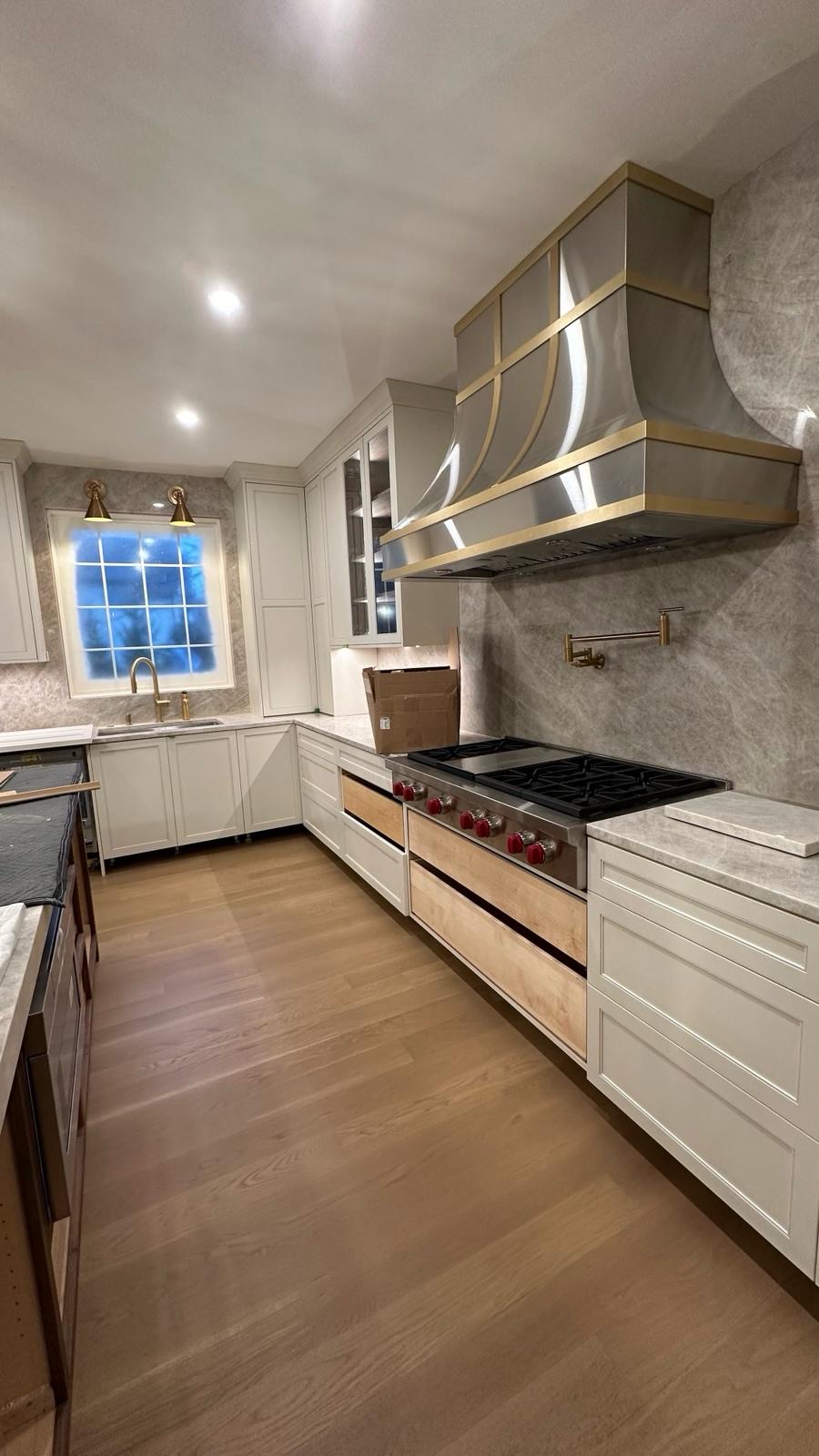Kitchen with painted cabinetry